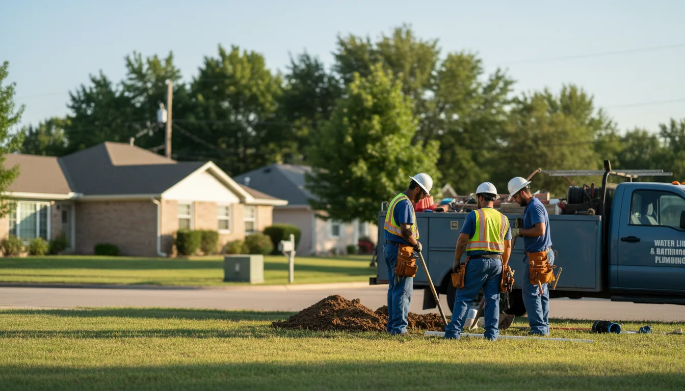 Residential water line and bathroom plumbing service in Ashland, KS